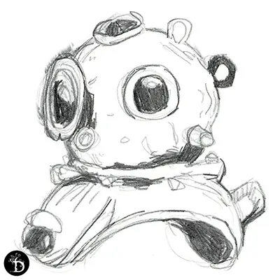 série fonds marins scaphandre création traditionnelle draculyre illustratrice