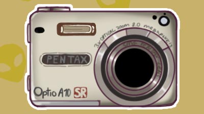 détail appareil photo Danica création numérique draculyre illustratrice