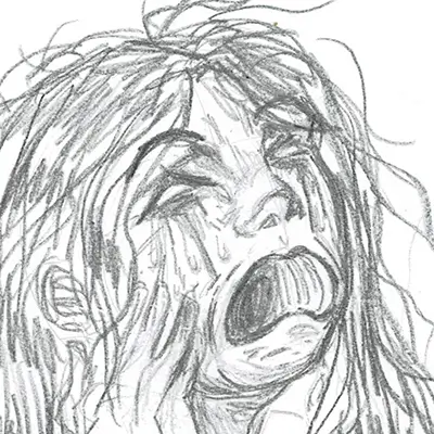 détail série émotions fortes l'effroi création traditionnelle draculyre illustratrice